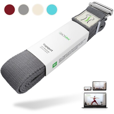 BACKLAxx  Yoga Gurt Gymnastik Pilates Sport Dehnen Stretch Band Gürtel Baumwolle