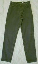 Eddie Bauer Womens Jeans Relaxed Fit Size 12 Tall Green Basil Five Pocket