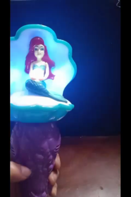 Disney Parks Little Mermaid Bubble Blower Wand Clam Shell Light Up