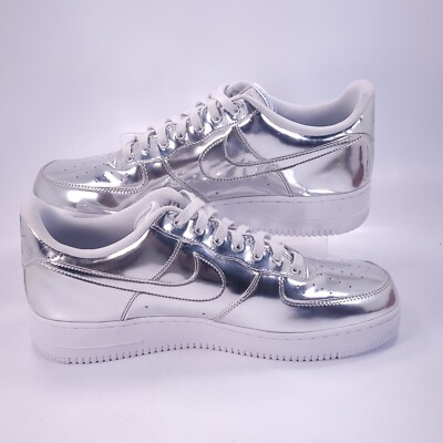 NIKE AIR Force 1 used 加工　28.5 Size 14.5 - Nike Air Force 1 SP Liquid Metal - Chrome W for