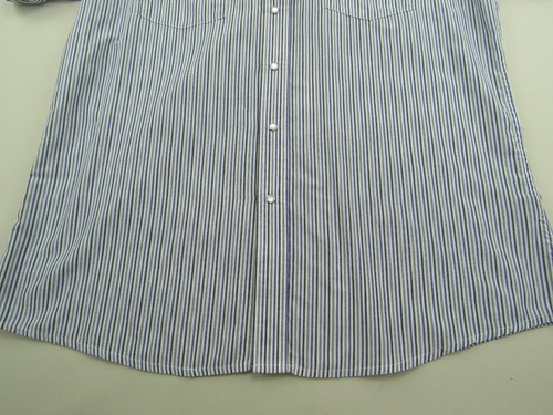 Panhandle Slim Shirt Mens 17 Pearl Snap Button Short Sleeve Multicolor Stripe - Picture 5 of 8
