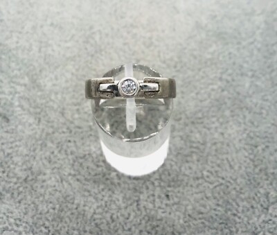 925/- Silberring von Fossil Solitär mit weißen simulierten Diamanten Gr. 52