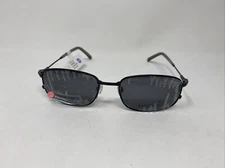 EASYTWIST CT131 BLACK 54-19-140 90 w/ POLARIZED CLIP Half Rimless Eyeglass “U51