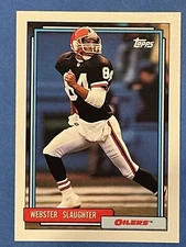 Webster Slaughter 1992 Topps Base #734 Houston Oilers