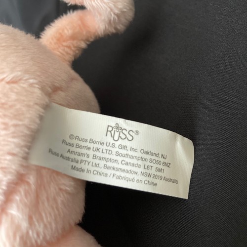 Russ Berrie Pink Pig Plush Stuffed Animal 7" - Picture 4 of 5