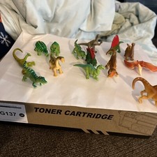 Dinosaur Safari Ltd Toob prehistoric Dilophosaurus 1.5" Tall Lot Of 14 Different