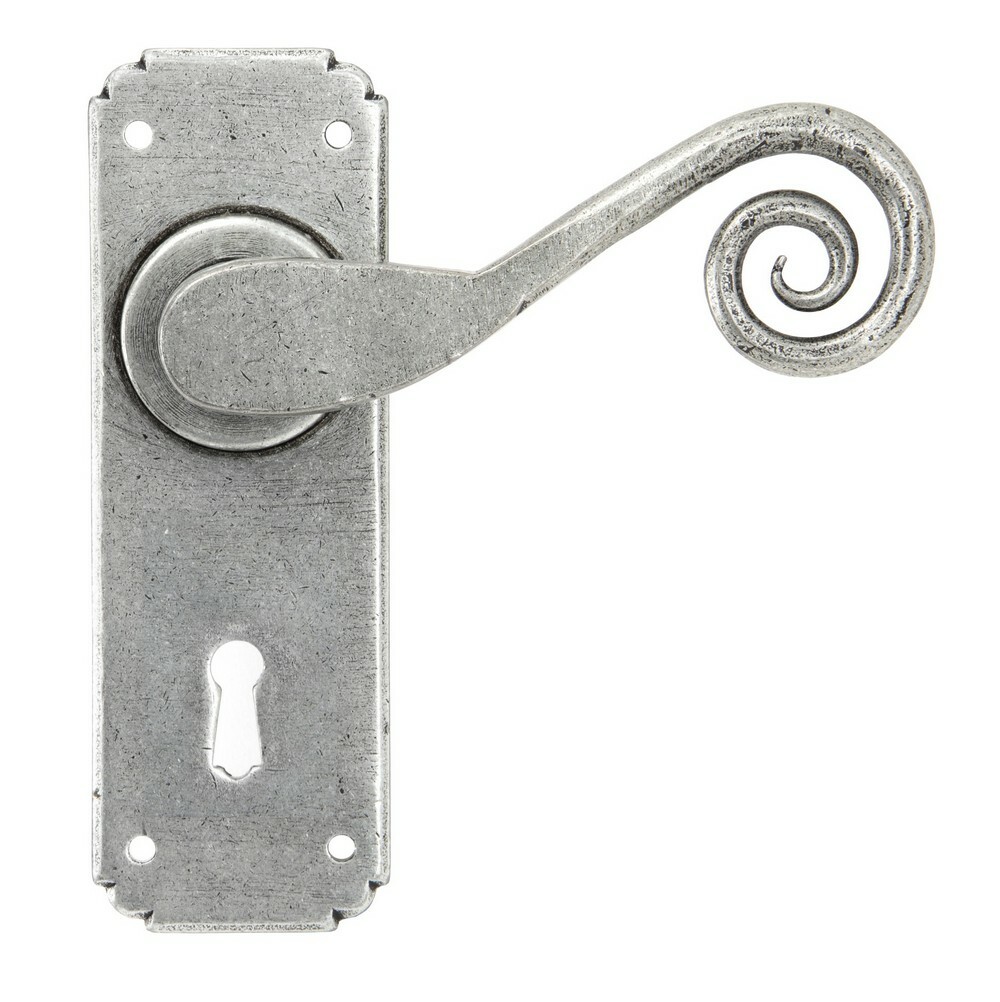 From The Anvil 33615 Pewter Monkeytail Door Lever Lock Set