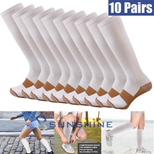 Calcetines de compresión hinchados hasta el muslo 20-30mmHg para mujeres hombres
