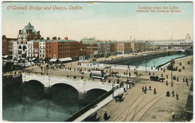 O'CONNELL BRÜCKE UND KAIS, DUBLIN-Co Dublin Blick auf die Liffey Postkarte