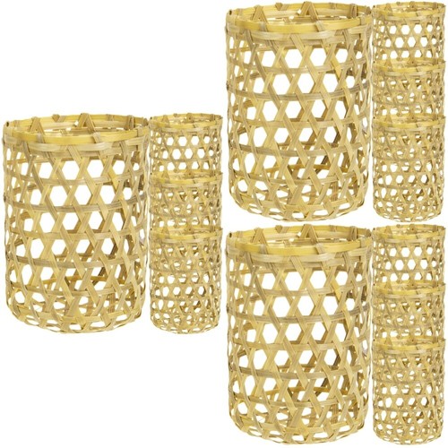 12 Pz Cup Sleeves Vetro Tazza Acqua Decorativa -Vaso -Coperchi - Foto 12 di 12