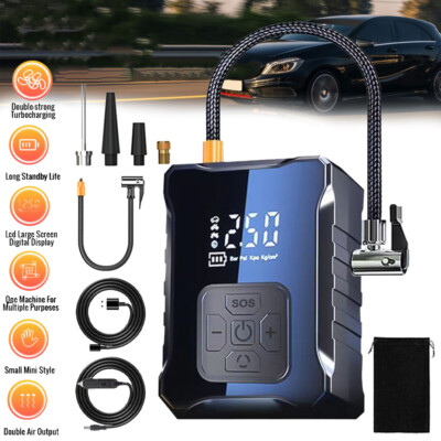3-in-1 Tire Inflator Car Air Pump Compressor Electric Portable Auto 12V 150 PSI