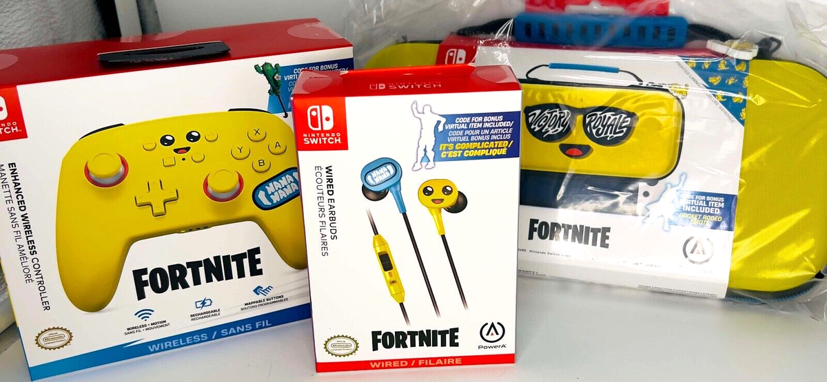 Fortnite Peely Pack for Nintendo Switch Wireless Controller, Case