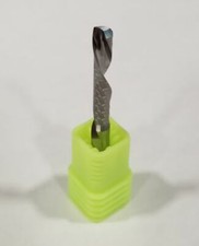 Single Flute Plastic CNC endmill for Acrylic, abs, pvc. Left spin. Down spiral