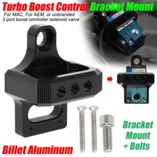 3 Port For Mac AEM Boost Controller Solenoid Valve Mount Holder Bracket Aluminum