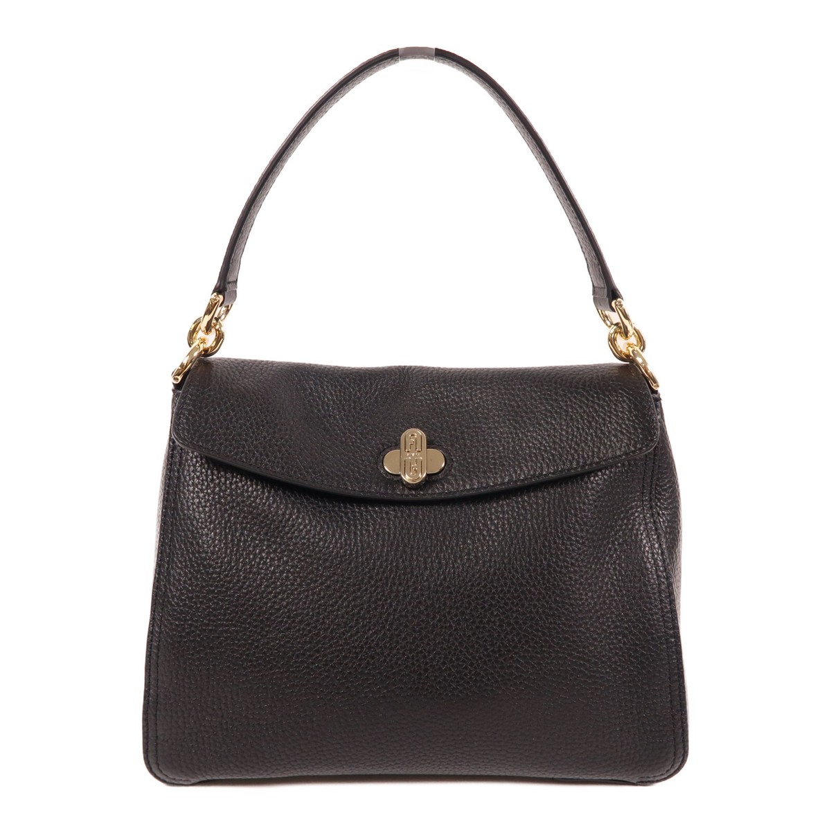 Furla GHW Handbag WB00894 Calfskin Leather Black | eBay