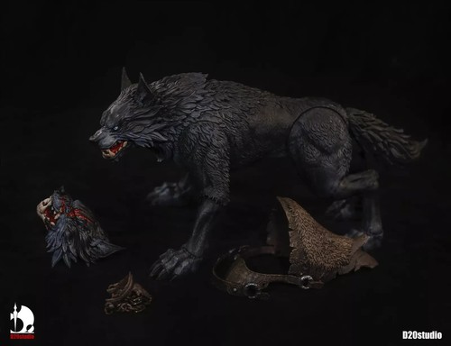 D20 Studio 1/12 Metal Blade Huge Wolf Mount Black C-Basic Version Model Toys New - Picture 3 of 6
