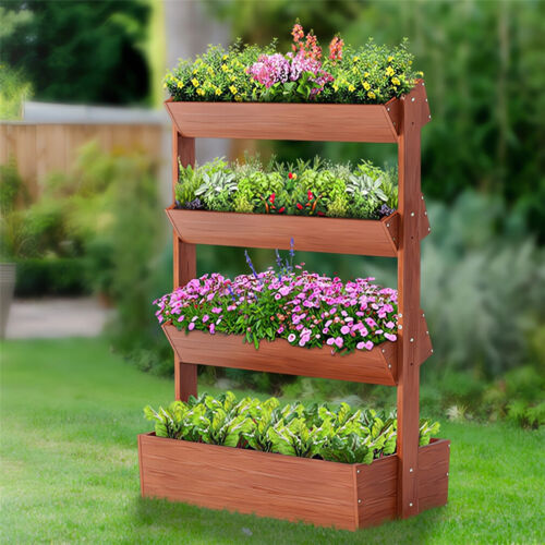 Vertical Garden Planter 4 Tier Planter Box for Outdoor Flowers Vegetable Herbs - Picture 4 of 16