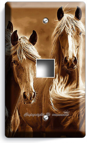 WILD BROWN MUSTANG HORSES LIGHT SWITCH OUTLET WALL PLATE COUNTRY HOME ROOM DECOR - Picture 20 of 34
