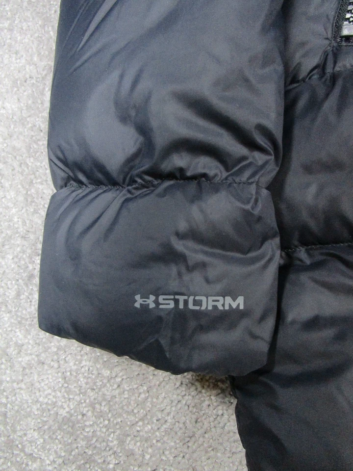 Chaqueta Under Armour Storm para mujer pequeña negra acolchada aislante Foto 3 de 4