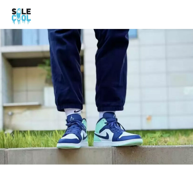 Size 7.5 - Jordan 1 Mid Blue Mint 2022 for sale online | eBay