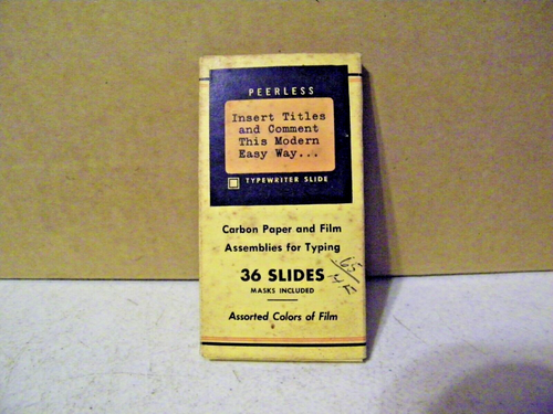 Vintage Peerless Typewriter Slides Carbon Paper & Film Assemblies for Typing
