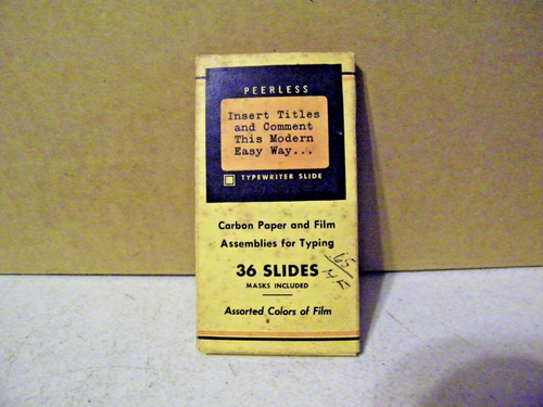 Diapositives de machine à écrire vintage inégalées papier carbone et assemblages de films pour la dactylographie - Photo 1/4