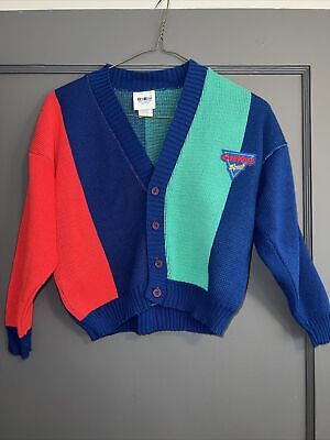 Vintage 90s Osh Kosh B Gosh Cardigan Color Block Made In USA | eBay