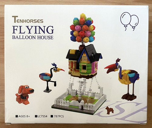 Floating Balloon House Tenhorses Version of Disney's UP w/Lego Like Blocks NEW - Picture 1 of 2