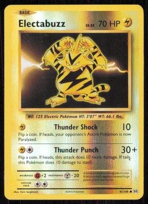 Electabuzz 41/108 Common Evolutions Pokemon Reverse Holo Lightly Played