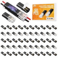 50pcs 2 Pin Waterproof Electrical Connector Car Automotive Wire Plug Terminal
