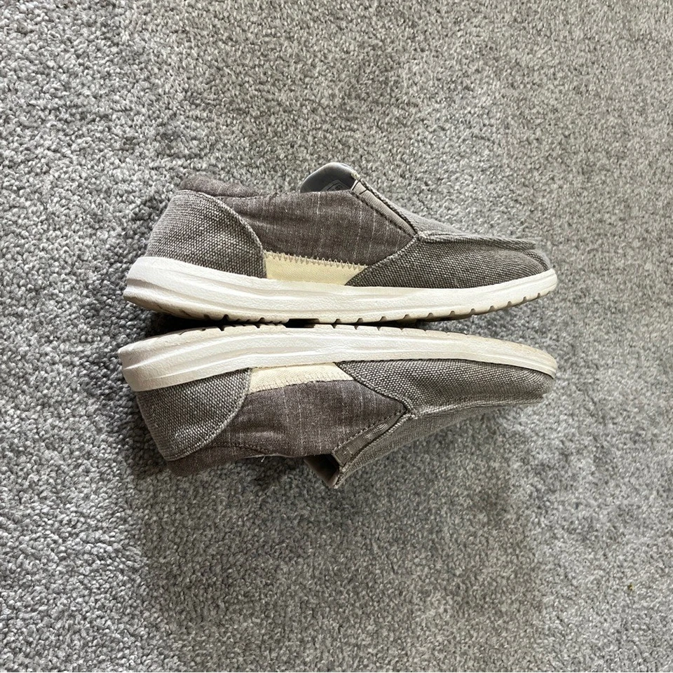 Pelirroja Zapatos Para Hombres 8 Gris Marrón Sin Cordones Hayden Casual Mocasines Zapatos Playa Occidental Foto 4 de 4