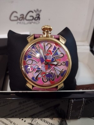 Gaga Milano Manuale 48 Wristwatch N. 19170 w/ Box and Papers