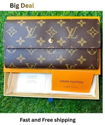 Louis Vuitton Sarah Monogram Long Wallet With Box   Fast Shipping