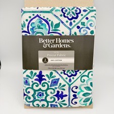 Better Homes Gardens Precut Fabric 2 Yards Teal Blue Tile 100 Cotton New DIY
