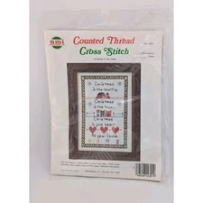Needle Magic Counted Cross Stitch Kit Country Christmas 5"X7" 2301 Vintage