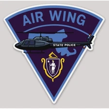 4 Inch Non-Reflective Massachusetts State Police Air Wing Sticker Decal