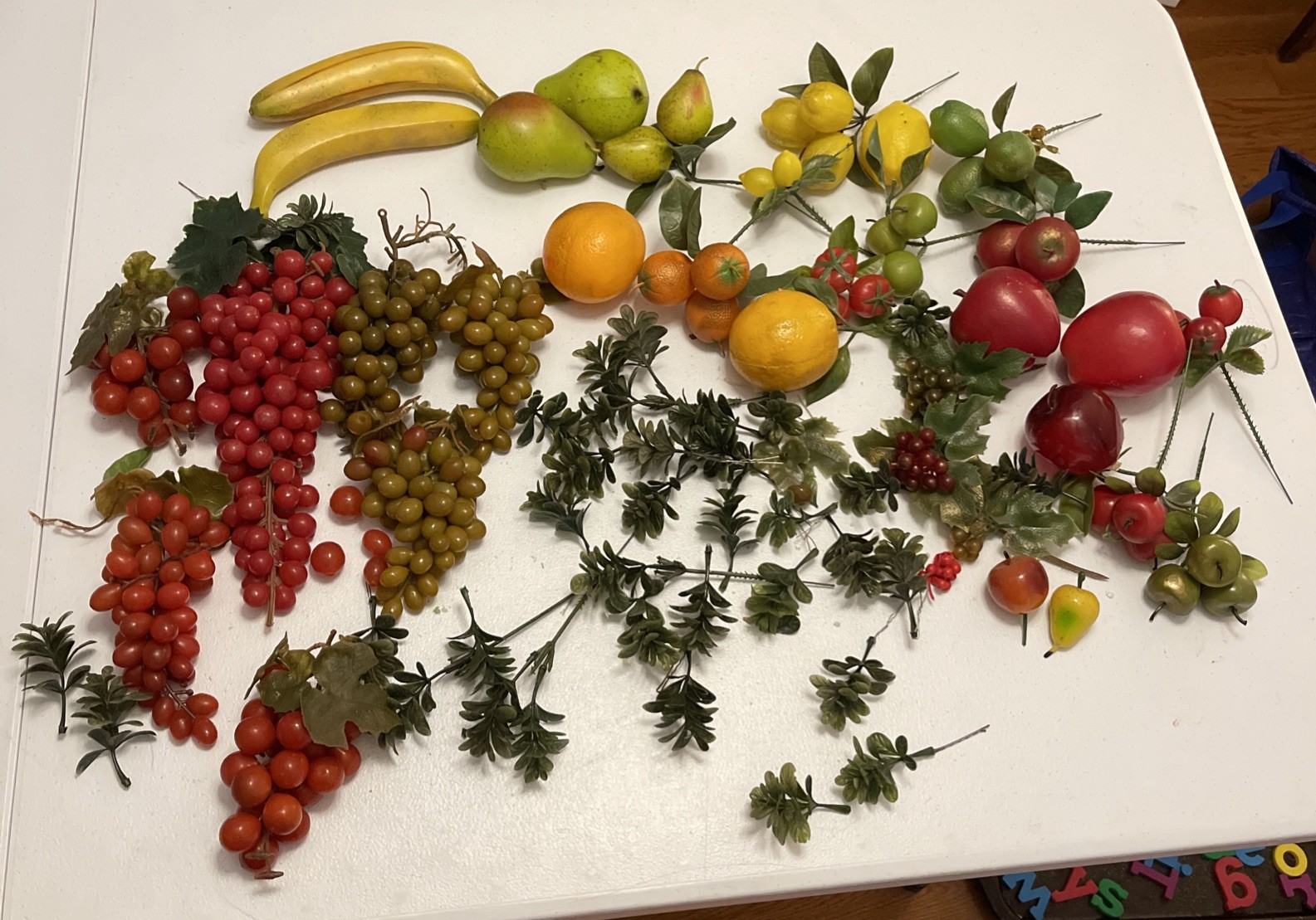 Vtg Lot Fake Fruit Medieval Lifelike Artificial Home Decor Mid Century MCM