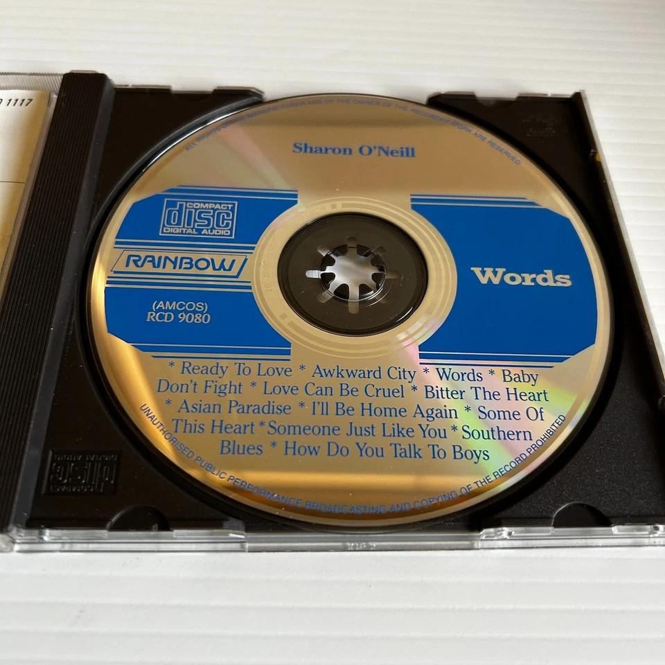 Sharon O'Neill – Words 1980 CD Rainbow Reissue 80s Pop Rock RCD1117 EXC - Image 4 of 4