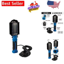 Professional Grade 25' LED Drop Light with 120V Outlet & Impact Resistant Design