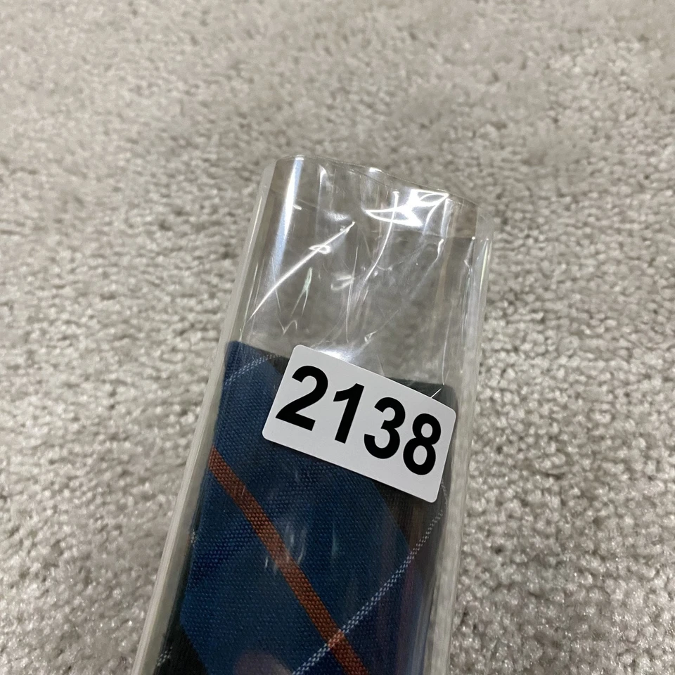 Gitman Bros 领带男式蓝色绿色格子呢紧身领带学院风正式 — 第 4/4 张图片