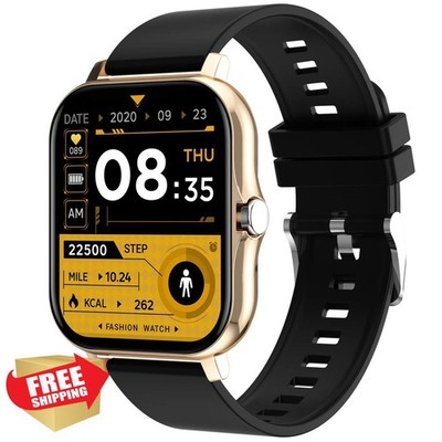 PASOY Smart Watch for Android iOS 1.83'' Call Watch Fitness Tracker Gold