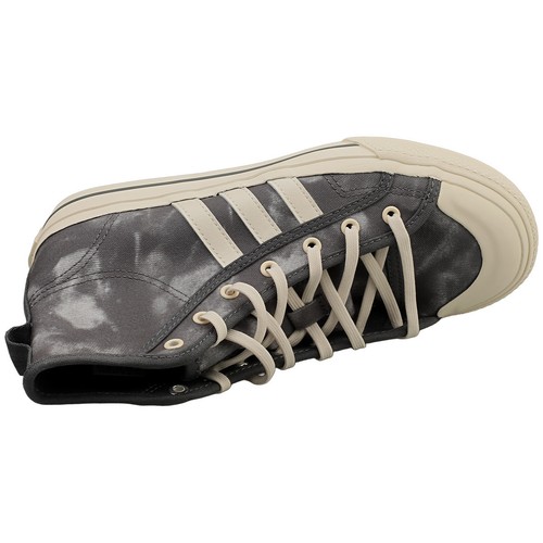 adidas Nizza Hi Rf Kids Fashion Trainers in Off White Cloud - Picture 7 of 8