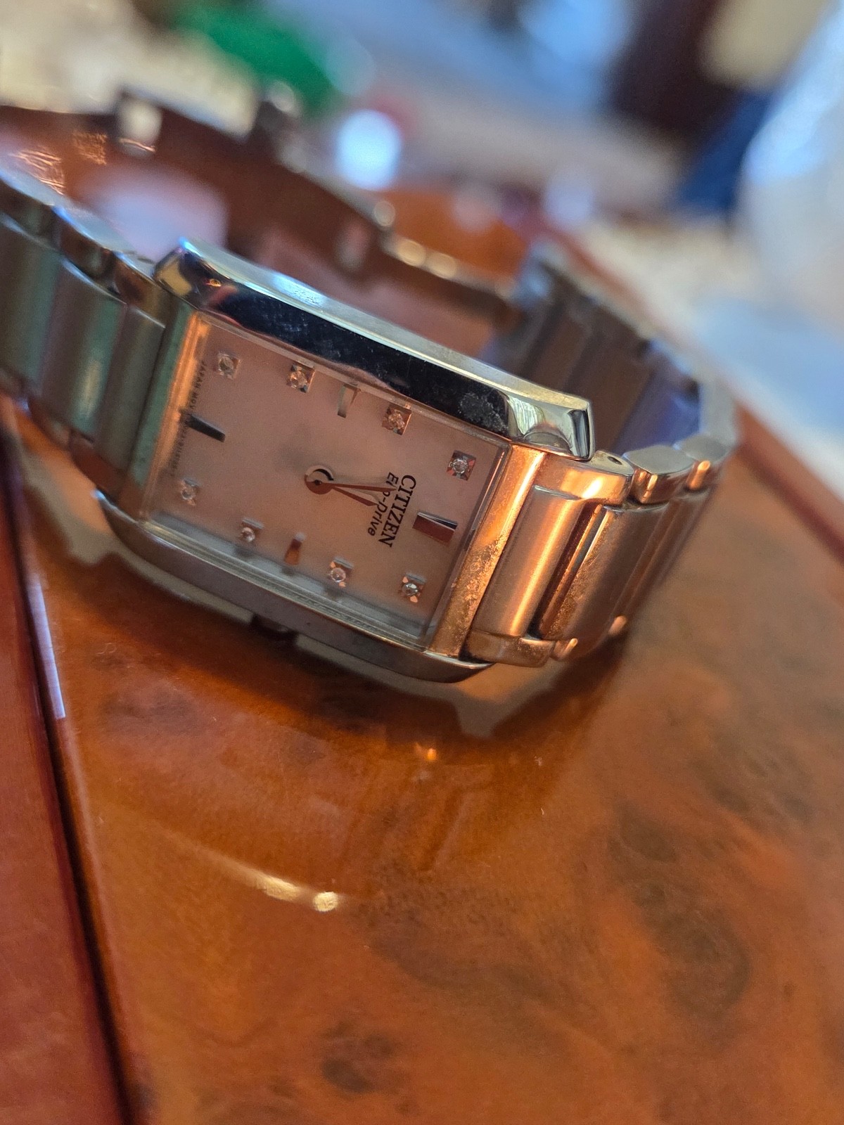 Citizen Eco-Drive Rectangular Stainless Steel Wat… - image 4