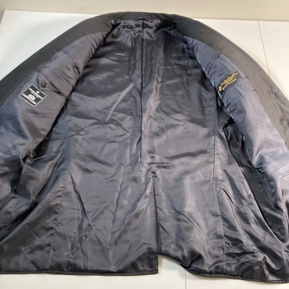 Шерстяной блейзер Loro Piana Hickey Freeman 50R серый тасманский супер 120s спортивное пальто - Изображение 3 из 4