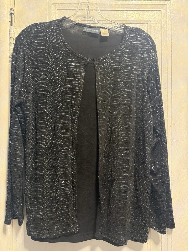 Vintage Y2K Bridgetown Collection Black Sparkle Evening Top M