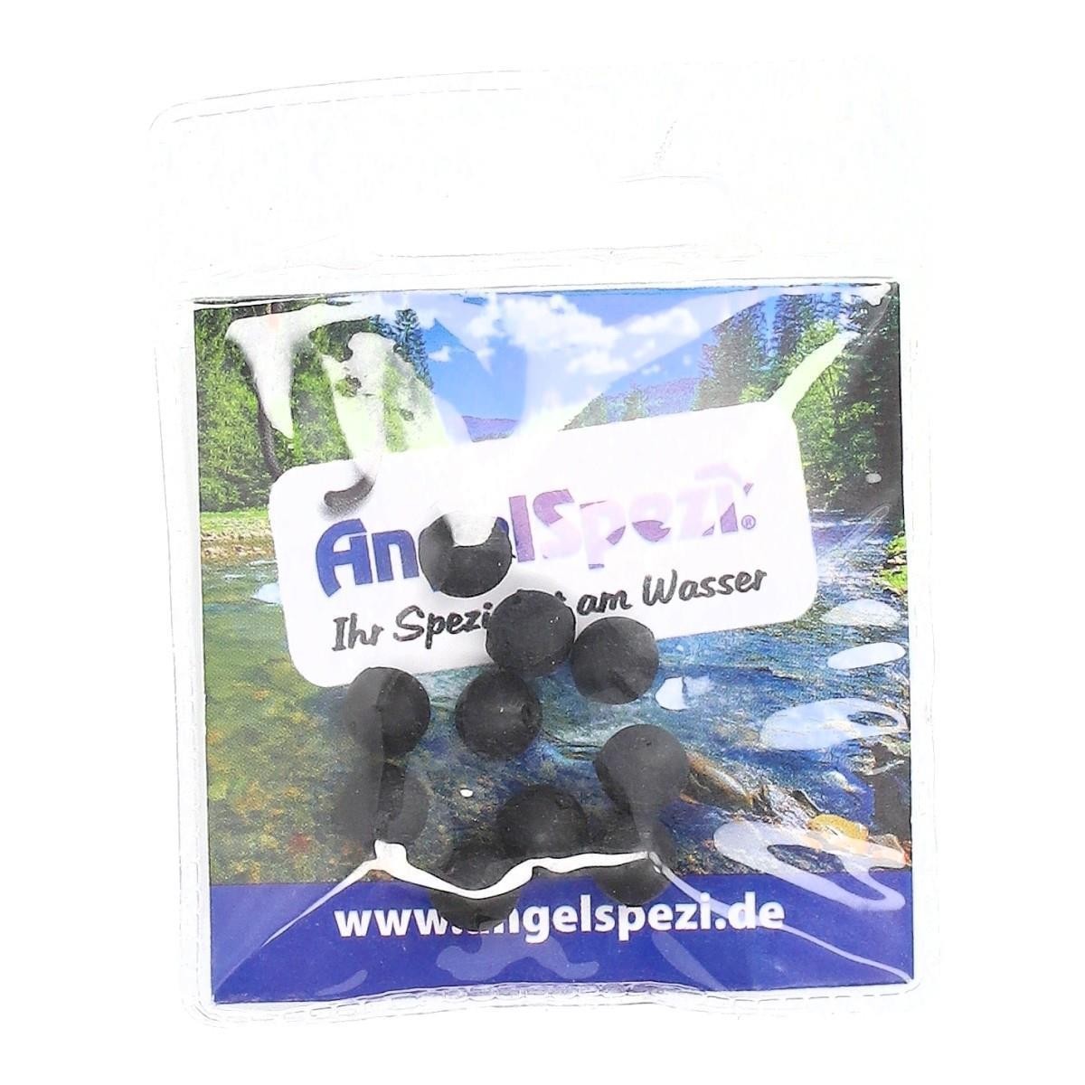 Резиновые шарики Angelspezi Carp 8 мм / 10 штук, черный Гуммиперлен
