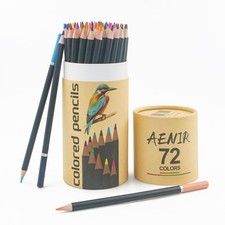 Colored Pencils for Adult Coloring Books, 72 Colors Drawing Pencils with Oil-...