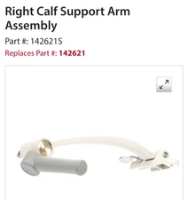 Hill-Rom Right Calf Support Arm Assembly Part #: 142621S
