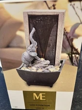 Modern Expressions LED Fountain (with Elephant). Lights up !  New In Box.