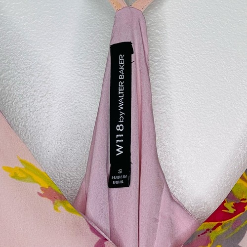 W118 BY WALTER BAKER Giavanna Dress Pink Floral Maxi Long Spaghetti Strap Small - Picture 5 of 8